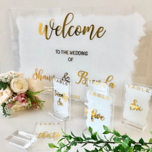 Load image into Gallery viewer, Bundle set, Welcome sign + 10 Table names/numbers