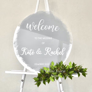 Circular/Round Welcome sign