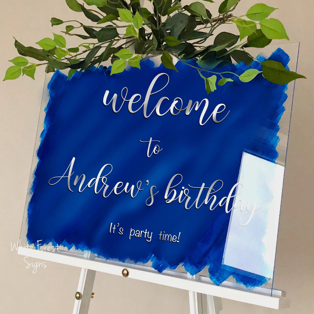 Birthday welcome sign