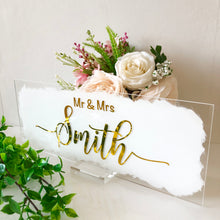 Load image into Gallery viewer, Mr and Mrs top table sign