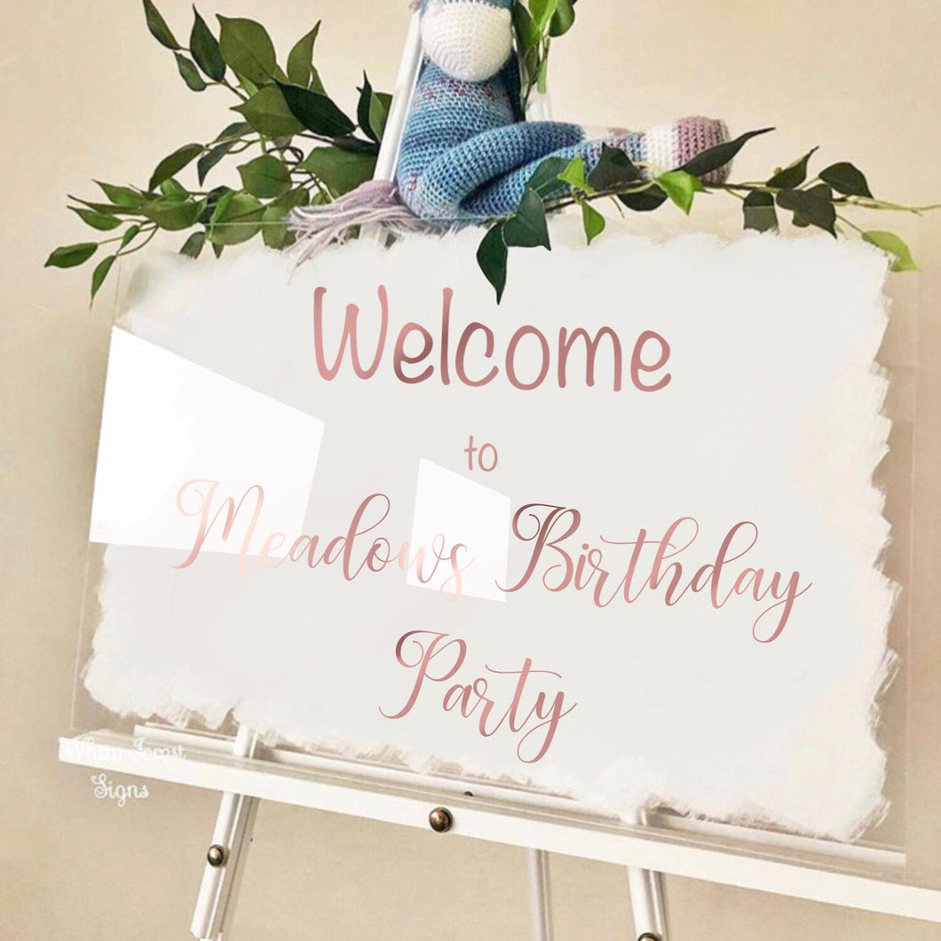 Personalised Birthday welcome sign