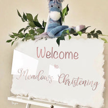 Load image into Gallery viewer, Christening welcome sign