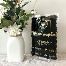 Load image into Gallery viewer, Polaroid guestbook acrylic sign