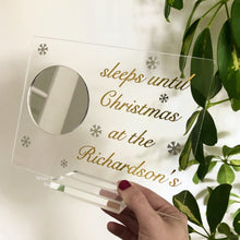 Load image into Gallery viewer, Personalised Christmas countdown sign. FREE shipping