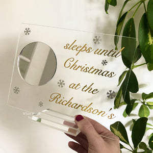 Personalised Christmas countdown sign. FREE shipping