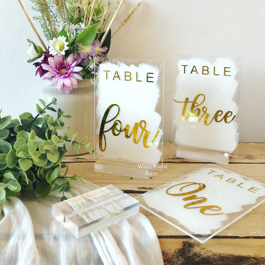 Table numbers. Standard/large size