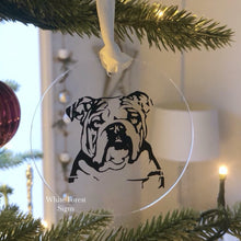 Load image into Gallery viewer, Dog Christmas tree decoration with name. FREE shipping