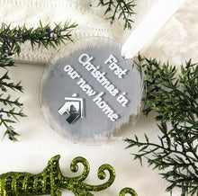 Load image into Gallery viewer, First Christmas in our new home bauble tree decoration. FREE shipping
