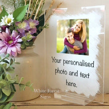 Load image into Gallery viewer, Personalised photo and message sign- 25 words maximum
