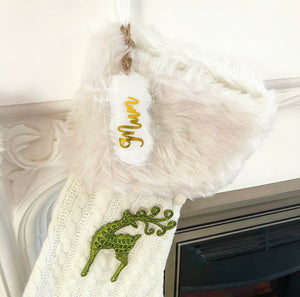 Personalised acrylic stocking tags