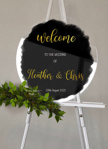 Circular/Round Welcome sign